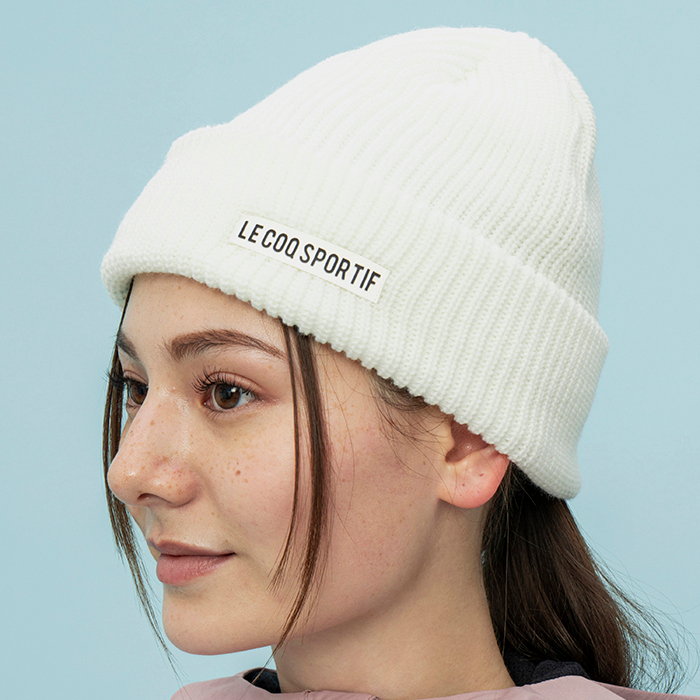 UNISEX SILICON LOGO KNIT CAP