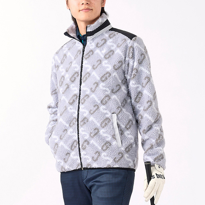 MEN`S LOGO PRINTED BOA BLOUSON