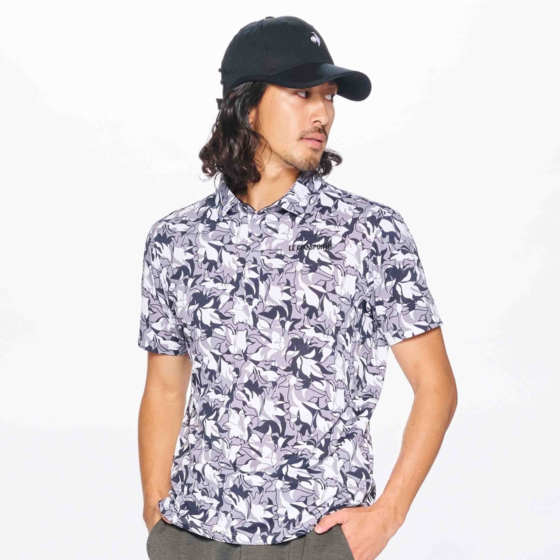 MEN`S [RIJOUME] STRETCH FORCER SHIRT -LEAF PATTERN-