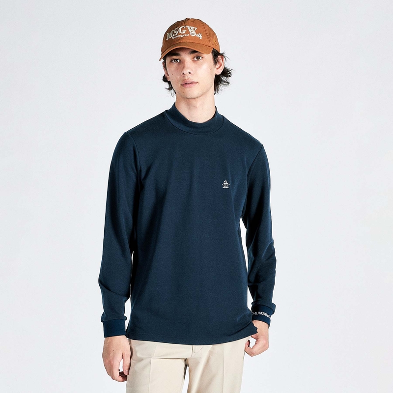 MEN`S SEASON MOISTURE ABSORPTION HEAT GENERATION MOCK NECK LONG SLEEVE SHIRT