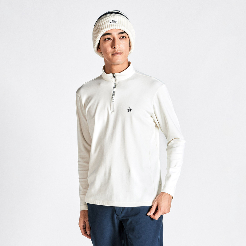 MEN`S SEASON STRETCH BRUSHED LINING HALFZIP LONG SLEEVE SHIRT