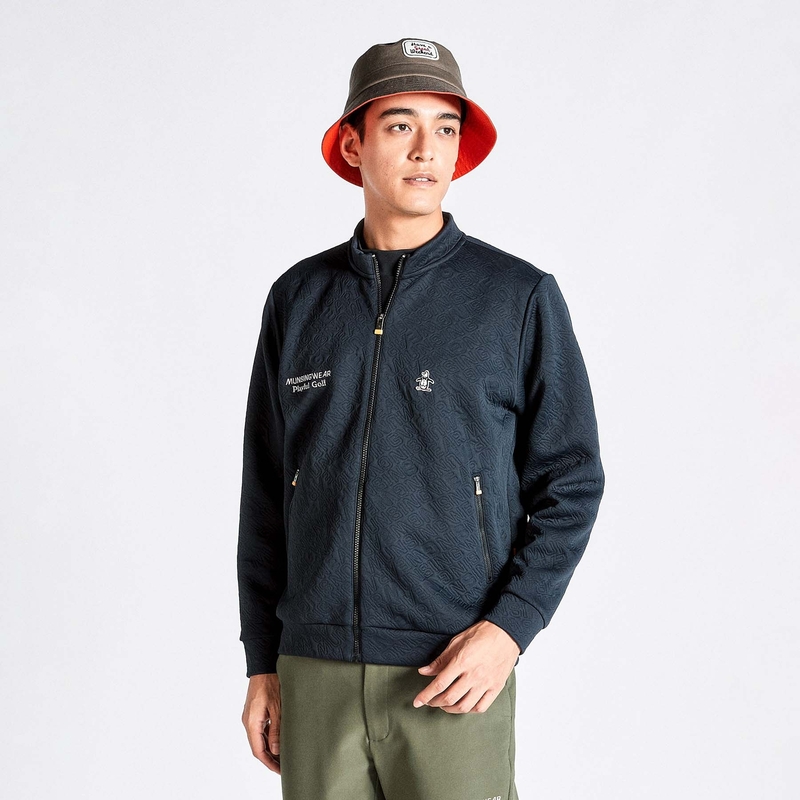 MEN`S ENVOY STRETCH JACQUARD FULL ZIP CUT AND SAWN
