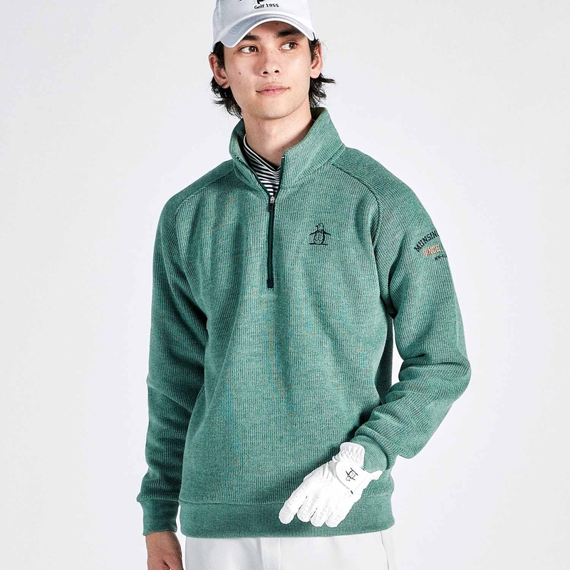 MEN`S SEASON MOISTURE ABSORPTION HEAT GENERATION HALFZIP CUT AND SAWN