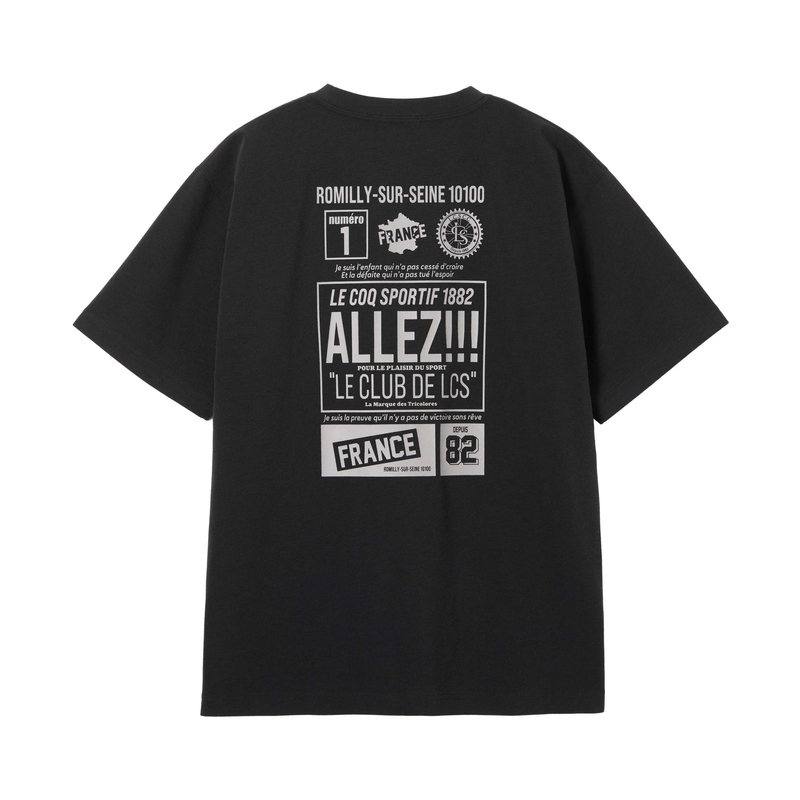 MEN`S COTTON-LIKE POLYESTER BACK PRINT SHORT SLEEVE T-SHIRT