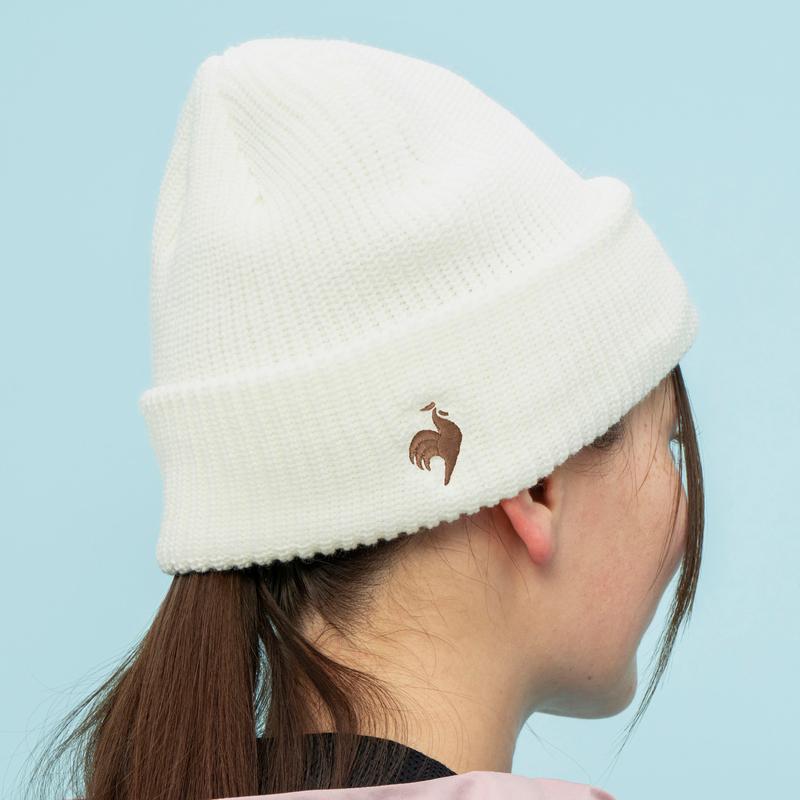 UNISEX SILICON LOGO KNIT CAP