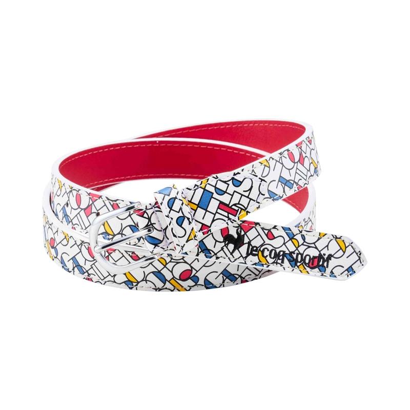 LADIES` MONDRIAN PATTERN REVERSIBLE BELT