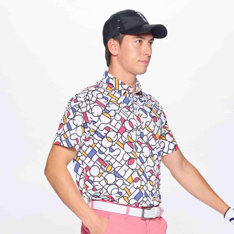 MEN`S MONDRIAN GRAPHIC PETITE SHORT SLEEVE SHIRT