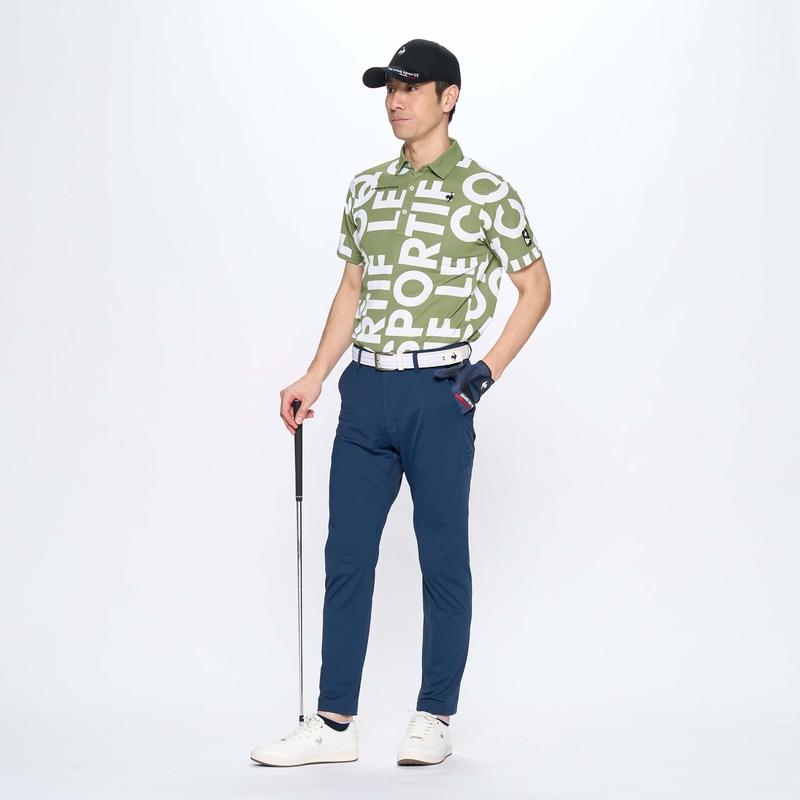 MEN`S MULTICOLOR LOGO PATTERN SHORT SLEEVED SHIRT