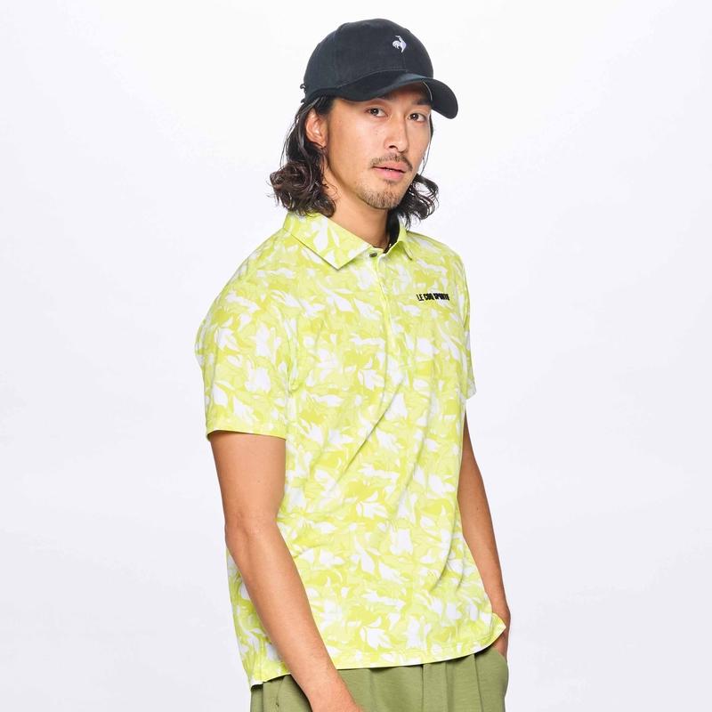 MEN`S [RIJOUME] STRETCH FORCER SHIRT -LEAF PATTERN-