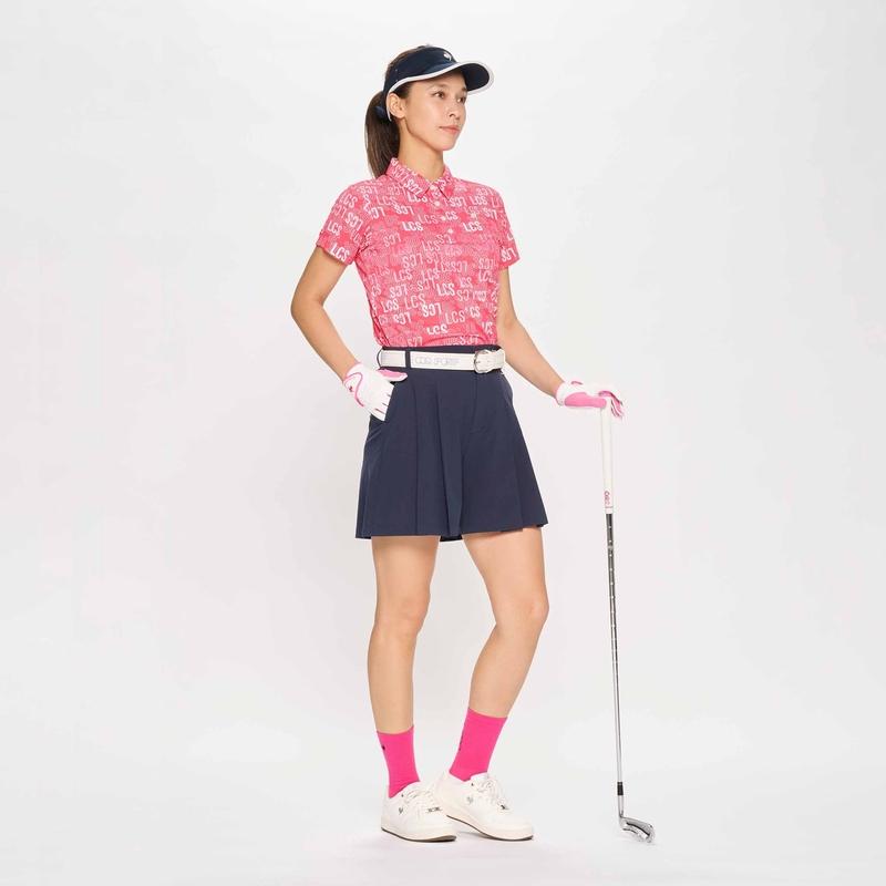 LADIES` [30TH] SHORT-SLEEVED ALL-OVER PATTERN SHIRT