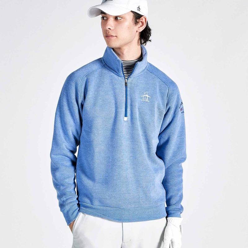 MEN`S SEASON MOISTURE ABSORPTION HEAT GENERATION HALFZIP CUT AND SAWN