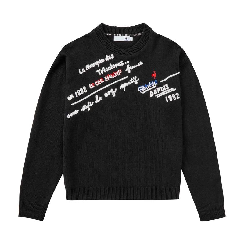 LADIES` DEFORMED CREW NECK SWEATER