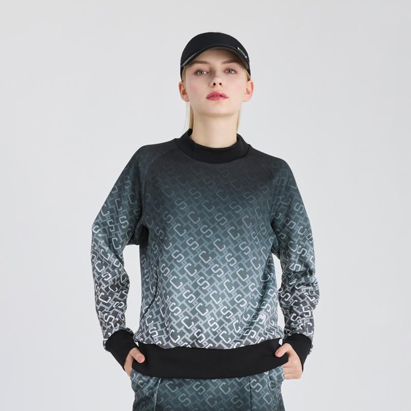 LADIES` RIJOUME GRADATION PRINT CREW NECK MIDLER