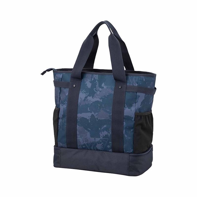 MEN`S COLLAGE DESIGN TOTE BAG DOUBLE LAYER POCKET TYPE