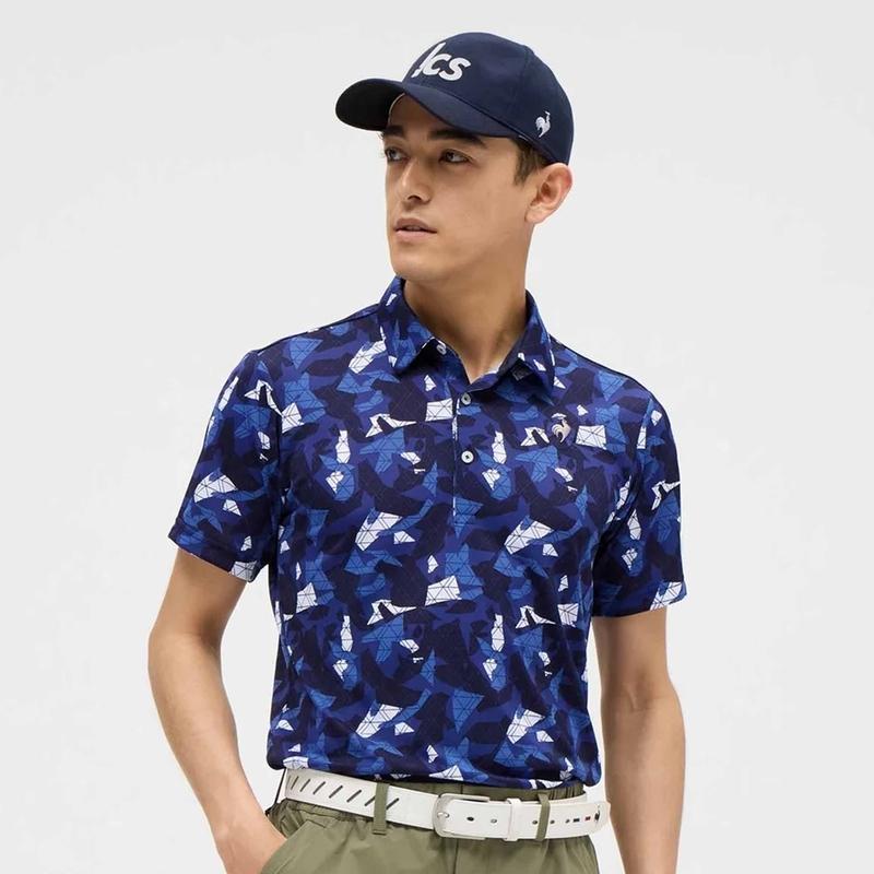 MEN`SMATISSE MOSAIC PATTERN SHORT SLEEVE SHIRT